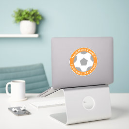 Football ventilator op maat van teamnaam laptop sticker