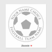 Football ventilator op maat van teamnaam laptop sticker (Vel)