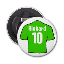 Football Ventilator Shirt aan Personaliseren. Button Flesopener