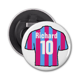 Football Ventilator Shirt aan Personaliseren. Button Flesopener