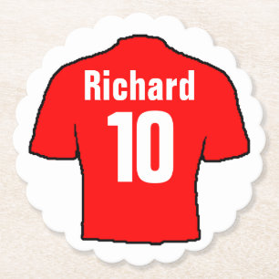 Football Ventilator Shirt aan Personaliseren. Kartonnen Onderzetters