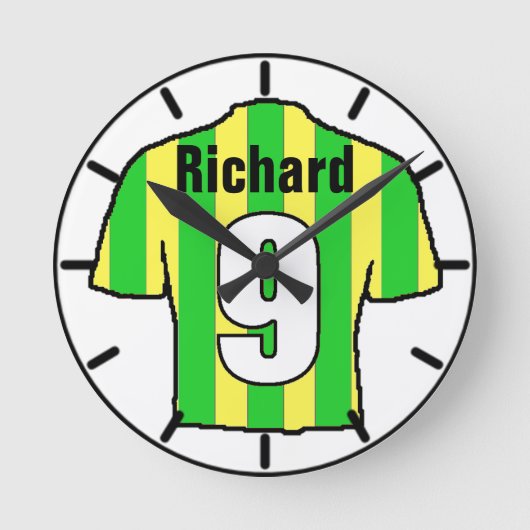 Football Ventilator Shirt aan Personaliseren. Ronde Klok (Voorkant)