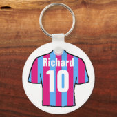 Football Ventilator Shirt aan Personaliseren. Sleutelhanger (Voorkant)