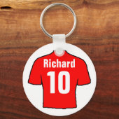 Football Ventilator Shirt aan Personaliseren. Sleutelhanger (Achterkant)
