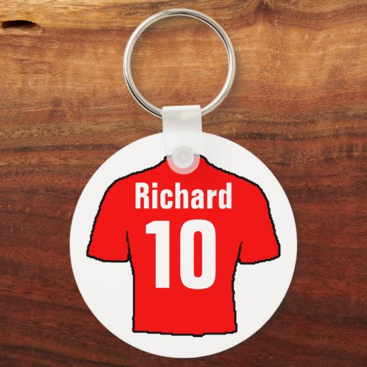 Football Ventilator Shirt aan Personaliseren. Sleutelhanger (Voorkant)