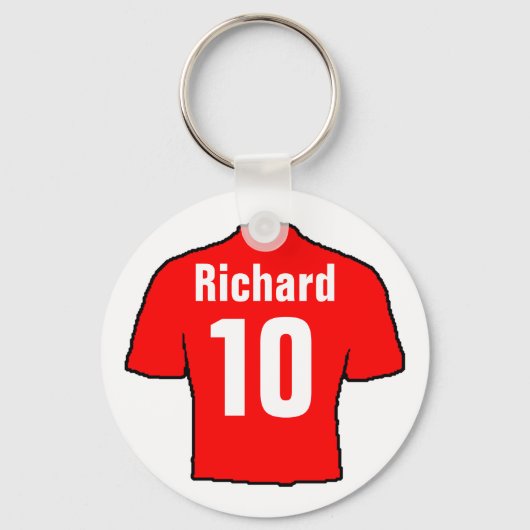 Football Ventilator Shirt aan Personaliseren. Sleutelhanger (Achterkant)