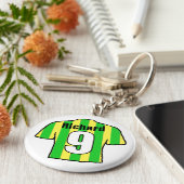 Football Ventilator Shirt aan Personaliseren. Sleutelhanger (Zijkant)