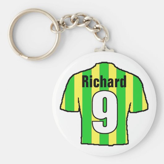 Football Ventilator Shirt aan Personaliseren. Sleutelhanger (Voorkant)