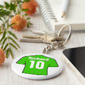 Football Ventilator Shirt aan Personaliseren. Sleutelhanger (Zijkant)
