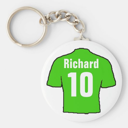 Football Ventilator Shirt aan Personaliseren. Sleutelhanger (Voorkant)