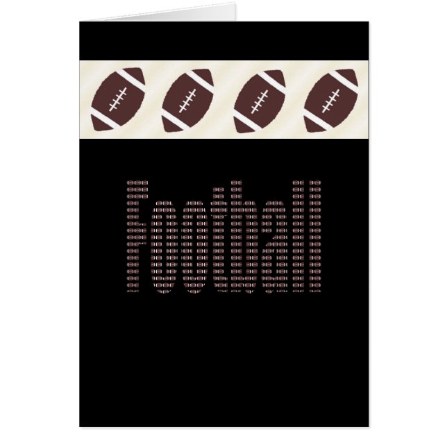 Football ventilatorkaart zwart-wit (Voorkant)