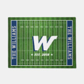 Football ventilatorserie monogram aangepaste kleur deurmat (Voorkant)