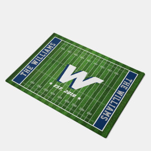 Football ventilatorserie monogram aangepaste kleur deurmat