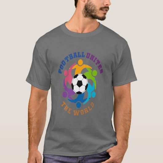 Football verenigt de wereld in 2022 t-shirt (Voorkant)