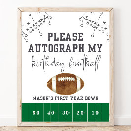 Football Verjaardag, Autograph My Ball Autograph G Poster
