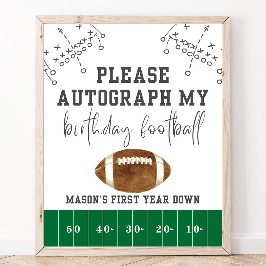 Football Verjaardag, Autograph My Ball Autograph G Poster