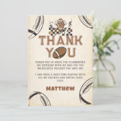  Football Verjaardag Bedankt Card (Staand voorkant)