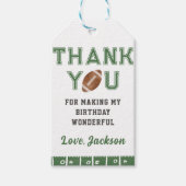 Football Verjaardag Dank u Cadeaulabel (Voorkant)