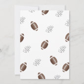 Football Verjaardag Eerste jaar Down 1st Invitatio Kaart (Achterkant)