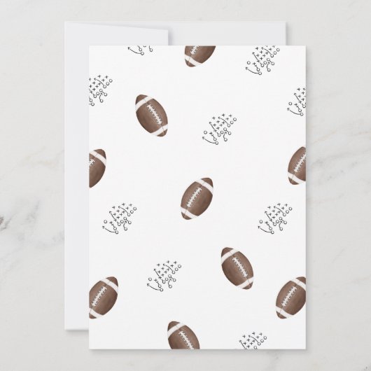 Football Verjaardag Eerste jaar Down 1st Invitatio Kaart (Achterkant)