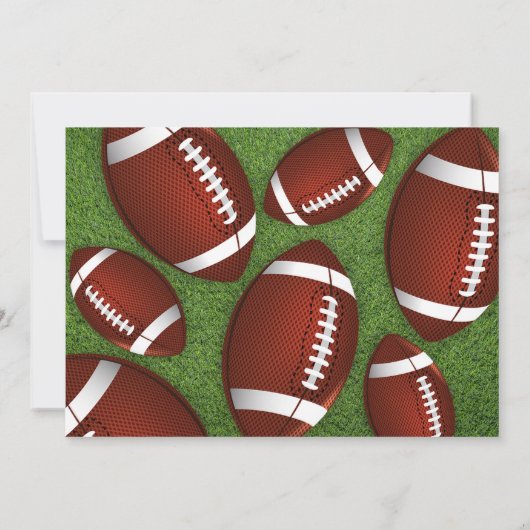 Football Verjaardag Foto Uitnodiging Zwart (Achterkant)