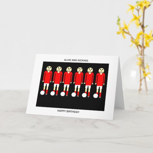 FOOTBALL VERJAARDAG KAART (Gele Bloem)