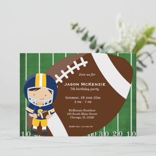 Football verjaardag kaart (Staand voorkant)