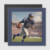 Football Verjaardag Magnetische Kaart (Voorkant / Achterkant)