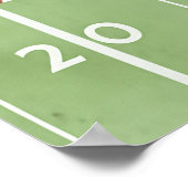 Football Verjaardag Mijlpaal Poster Eerste jaar Do (Hoek)