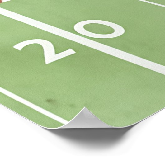 Football Verjaardag Mijlpaal Poster Eerste jaar Do (Hoek)