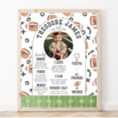 Football Verjaardag Mijlpaal Poster Eerste jaar Do