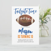 Football Verjaardag Nodig ELKE KLEUR COMBO Kaart (Staand voorkant)