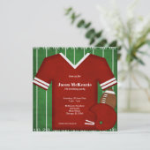 Football Verjaardag (rood) Kaart (Staand voorkant)