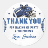 Football Verjaardag Sticker (Voorkant)