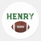 Football Verjaardag Sticker (Voorkant)
