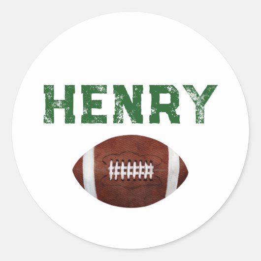 Football Verjaardag Sticker (Voorkant)