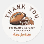 Football Verjaardag Sticker (Voorkant)