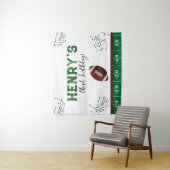 Football Verjaardag Stof Achtergrond Wandkleed (In situ)