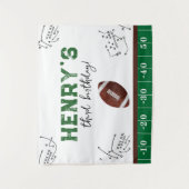 Football Verjaardag Stof Achtergrond Wandkleed (Voorkant)