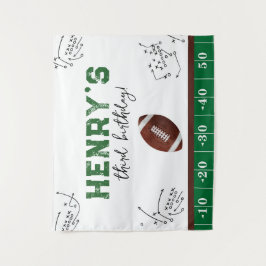 Football Verjaardag Stof Achtergrond Wandkleed