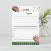 Football Verjaardag Tijd Capsule Note Bericht Kaar Bedankkaart (Staand voorkant)