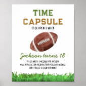 Football Verjaardag Tijd Capsule teken Poster (Voorkant)