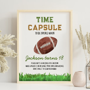 Football Verjaardag Tijd Capsule teken Poster