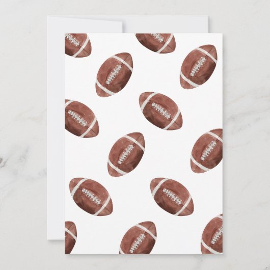 Football Verjaardag Uitnodiging 5x7 (Achterkant)