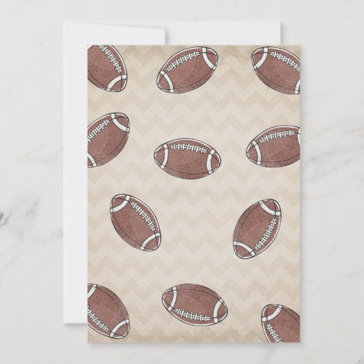 Football Verjaardag Uitnodiging Football 1e Verjaa (Achterkant)