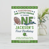 Football Verjaardag Uitnodiging Football 1e Verjaa (Staand voorkant)