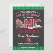Football Verjaardag Uitnodiging Football 1e Verjaa (Voorkant)
