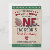 Football Verjaardag Uitnodiging Football 1e Verjaa (Voorkant)