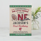 Football Verjaardag Uitnodiging Football 1e Verjaa (Staand voorkant)