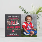 Football Verjaardag Uitnodiging Football 1e Verjaa (Staand voorkant)